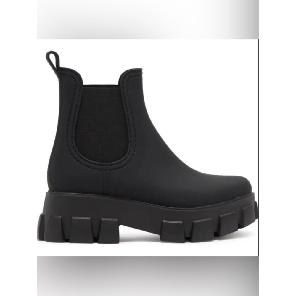 Jeffery Campbell Rain Storm Boots Size 10 Chunky Platform Lug Sole Chelsea Y2K